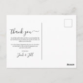 B&W Minimalistisch Briefkaart voor bekendmaking Ba (Achterkant)