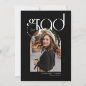 B & W Minimalistisch Modern 5 Arch Photo Afstudere Kaart (Voorkant)