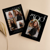 B & W Minimalistisch Modern 5 Arch Photo Afstudere Kaart