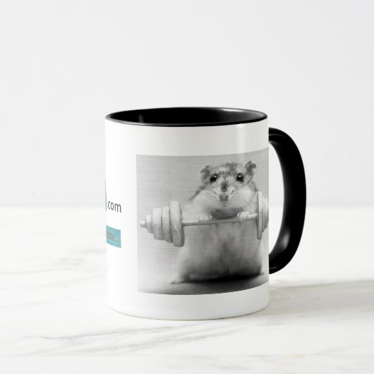 B&W Mok Hamster Weightlifter (Voorkant rechts)