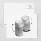 B/W Mokken bier Briefkaart (Voorkant / Achterkant)