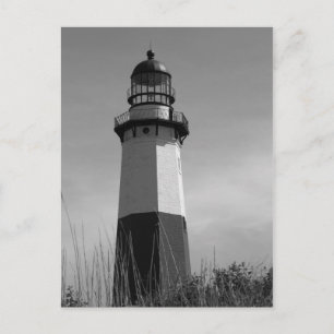 B&W - Montauk Lighthouse - Post Card 2 Briefkaart
