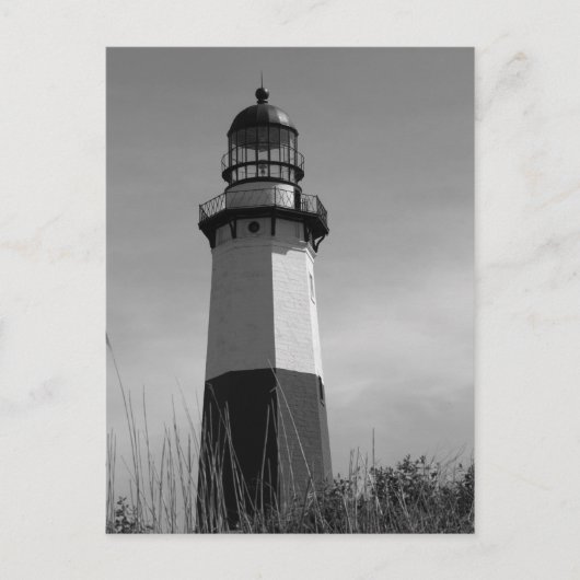 B&W - Montauk Lighthouse - Post Card 2 Briefkaart (Voorkant)