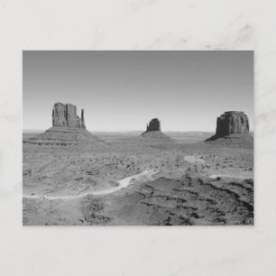 B&W Monument Valley 3 Briefkaart