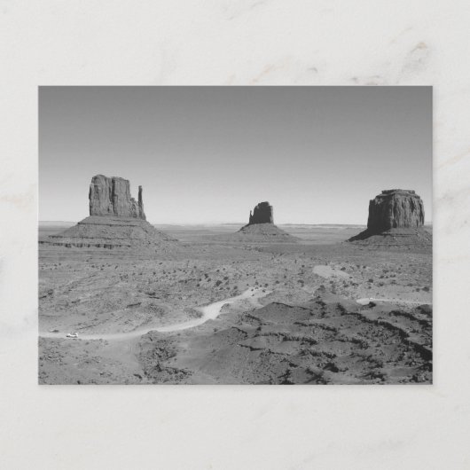 B&W Monument Valley 3 Briefkaart (Voorkant)