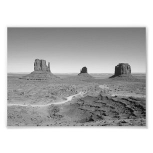 B&W Monument Valley 3 Foto Afdruk
