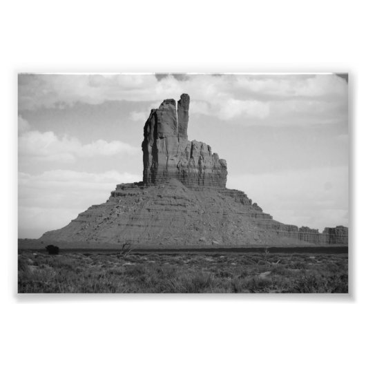 B&W Monument Valley 5 Foto Afdruk (Voorkant)