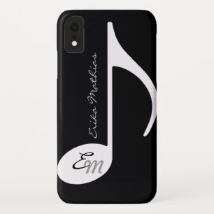 b/w muzieknotitie aanpasbaar Case-Mate iPhone case