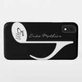 b/w muzieknotitie aanpasbaar Case-Mate iPhone case (Achterkant (horizontaal))