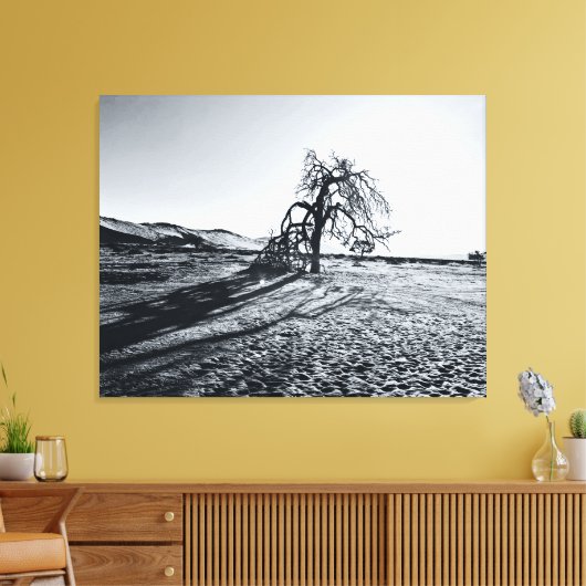 B+W Namib Desert Tree Canvas Afdruk (Insitu (Woonkamer))