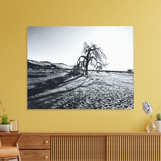 B+W Namib Desert Tree Canvas Afdruk (Insitu (Woonkamer))