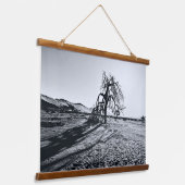 B+W Namib Desert Tree Hangend Wandkleed (Gebogen)