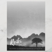 B&W Natural Reiki Master Yoga Mediation instructeu Briefhoofd (Voorkant)