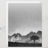 B&W Natural Reiki Master Yoga Mediation instructeu Briefhoofd (Voorkant / Achterkant)