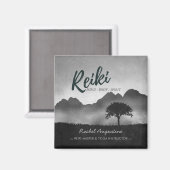 B&W Natural Reiki Master Yoga Mediation instructeu Magneet (Voorkant / Achterkant)