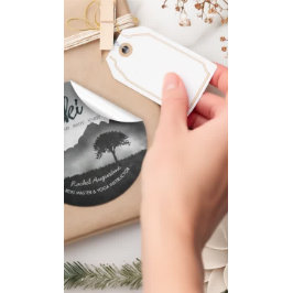 B&W Natural Reiki Master Yoga Mediation instructeu Ronde Sticker