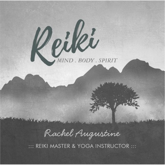 B&W Natural Reiki Master Yoga Mediation instructeu Sticker (Voorkant)