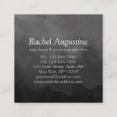 B&W Natural Reiki Master Yoga Mediation instructeu Vierkante Visitekaartje (Achterkant)