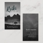 B&W Natural Reiki Master Yoga Mediation instructeu Visitekaartje (Voorkant / Achterkant)