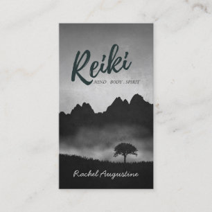 B&W Natural Reiki Master Yoga Mediation instructeu Visitekaartje