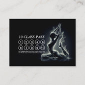 B&W One-legged King Pigeon Yoga Pose 10 Class Pass Klantenkaartje (Voorkant)