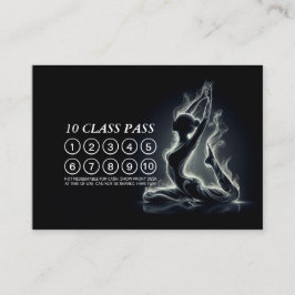 B&W One-legged King Pigeon Yoga Pose 10 Class Pass Klantenkaartje