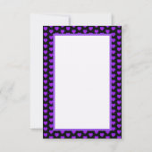 B&W Paarse harten kloppen Bedankkaart (Achterkant)