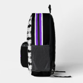 B&W paarse harten kloppen Bedrukte Rugzak (Rechts)