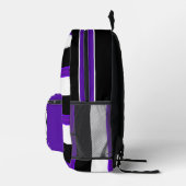 B&W paarse harten kloppen Bedrukte Rugzak (Rechts)