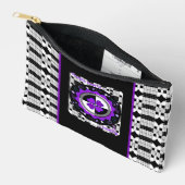 B&W paarse harten kloppen Etui (Open)