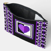 B&W paarse harten kloppen Etui (Open)