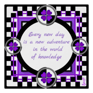 B&W paarse harten kloppen Perfect Poster