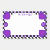 B&W paarse harten kloppen Post-it® Notes (Voorkant)