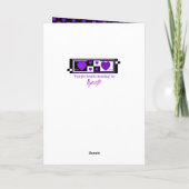 B&W Paarse harten met blanco kaart (Achterkant)