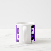 B&W Paarse harten slaan Espresso Kop (Achterkant)