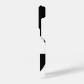 B&W Paarse harten slaan iPhone Hoesje (Linkerkant)