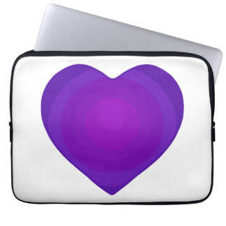 B&W Paarse harten slaan Laptop Sleeve