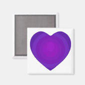 B&W Paarse harten slaan Magneet (Voorkant / Achterkant)