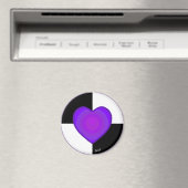 B&W Paarse harten slaan Magneet (Insitu (Vaatwasser))