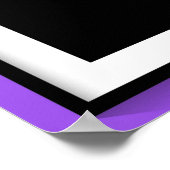 B&W Paarse harten slaan Poster (Hoek)