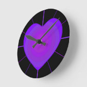 B&W Paarse harten slaan Ronde Klok (Hoek)