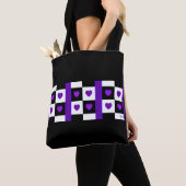 B&W Paarse harten slaan Tote Bag (Dichtbij)