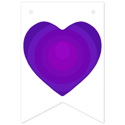 B&W Paarse harten slaan Vlaggetjes (Eerste vlag)