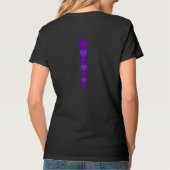 B&W Paarse Hartslag T-Shirt (Achterkant)