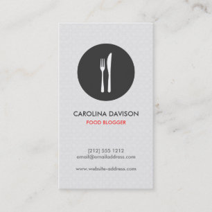B&W  Patroon Fork/Knife Visitekaartje