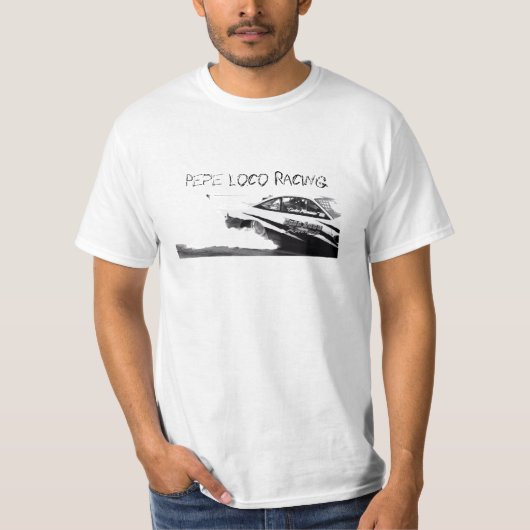 B&W Pepe Loco Racing T Shirten T-shirt (Voorkant)