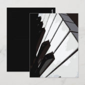 B&W-pianokussen Briefkaart (Voorkant / Achterkant)