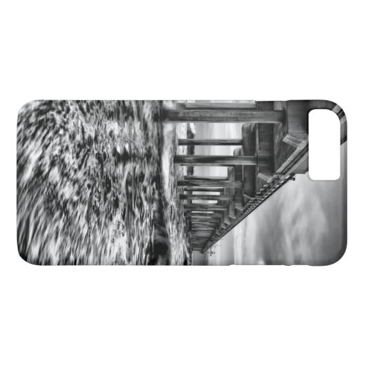 B&W pier bij zonsopgang, Californië Case-Mate iPhone Case (Achterkant (Horizontaal))