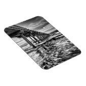 B&W pier bij zonsopgang, Californië Magneet (Rechterzijde)