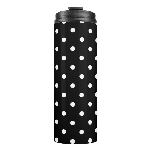 B&W-pokadots Thermosbeker (Voorkant)